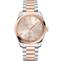 Omega Seamaster Aqua Terra 150M Master Chronometer 38 acier inoxydable bracelet en lin dore Sedna reference 220.20.38.20.09.001