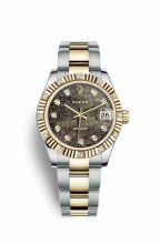 Réplique montre Rolex Datejust 31 Jaune Roles jaune 18 ct 178313 m178313-0054