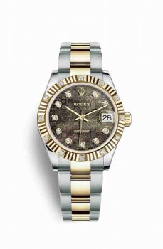 Réplique montre Rolex Datejust 31 Jaune Roles jaune 18 ct 178313 m178313-0054