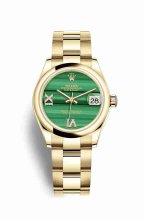 Réplique montre Rolex Datejust 31 jaune 278248 Malachite fixes Cadran m278248-0003