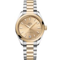 Omega Seamaster Aqua Terra 150M Master Chronometer 34 acier inoxydable Moonshine Gold Champagne 220.20.34.20.08.001