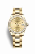 Réplique montre Rolex Datejust 31 jaune 278288RBR m278288rbr-0012