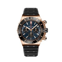 Breitling Super Chronomat B01 44 Replique de montre avec bracelet en caoutchouc en or rouge 18 carats RB01362A1C1S1