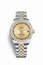 Réplique montre Rolex Datejust 31 Jaune Roles jaune 18 ct 178383 m178383-0027