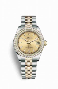 Réplique montre Rolex Datejust 31 Jaune Roles jaune 18 ct 178383 m178383-0027