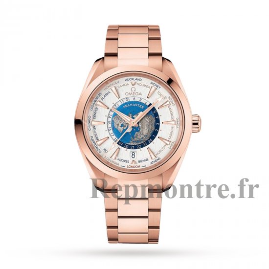 Omega Seamaster Aqua Terra 150M Co-Axial Master Chronometre Gmt Worldtimer 43mm O22050432202001 - Cliquez sur l'image pour la fermer