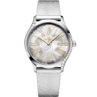Bracelet Omega De Ville Tresor 36 en acier inoxydable et argent Frangipanier 428.15.36.60.02.001