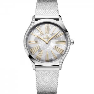Bracelet Omega De Ville Tresor 36 en acier inoxydable et argent Frangipanier 428.15.36.60.02.001