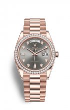 Replique Montre Rolex Day-Date 36 18 ct EveOr Rose M128345RBR-0052