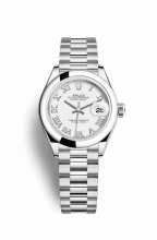 Réplique montre Rolex Datejust 28 279166 Cadran Blanc m279166-0013