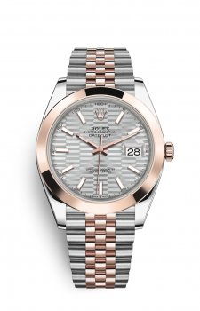 Replique Montre Rolex Datejust 41 OysterAcier and EveOr Rose M126301-0018