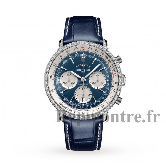 Breitling Navitimer Chronographe 41 mm Copie de montre pour homme Cadran bleu aux yeux blancs AB0139631C1P1 - Cliquez sur l'image pour la fermer
