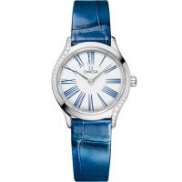 Omega Mini Tresor Quartz 26 Acier Inoxydable Diamant Blanc email 428.18.26.60.04.002