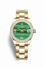 Réplique montre Rolex Datejust 31 jaune 278288RBR Malachite en semble Cadran m278288rbr-0003