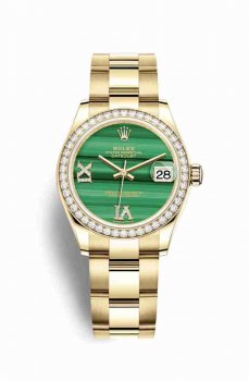 Réplique montre Rolex Datejust 31 jaune 278288RBR Malachite en semble Cadran m278288rbr-0003