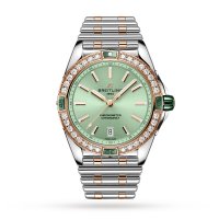 Breitling Super Chronomat Automatique 38 Vert Acier inoxydable et or rose 18 carats Replique montre U17356531L1U1