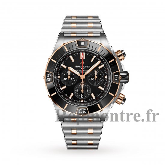 Breitling Super Chronomat B01 44 en acier inoxydable et or rouge 18 carats Replique montre UB0136251B1U1 - Cliquez sur l'image pour la fermer