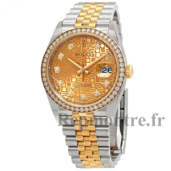 Copie de ROLEX Datejust 36 Champagne Jubilee Motif Dial Diamants M126283RBR-0019 - Cliquez sur l'image pour la fermer