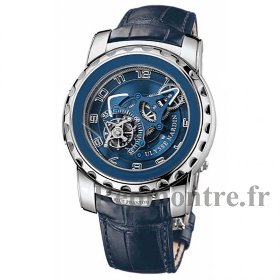 Réplique Ulysse Nardin Freak Freak Phantom Or Blanc Bleu Montre Homme 2080-115/03 - Cliquez sur l'image pour la fermer