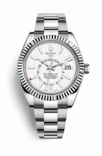 Repique de montre Rolex Sky-Dweller Blanc Rois blanc 326934 Blanc Cadran m326934-0001