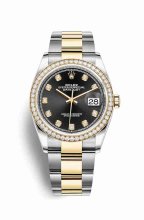 Réplique montre Rolex Datejust 36 Jaune Roles jaune 18 ct 126283RBR m126283rbr-0008