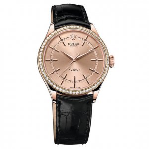 Réplique Rolex Cellini Time 18ct Eve Or rose Cadran rose 50705RBR