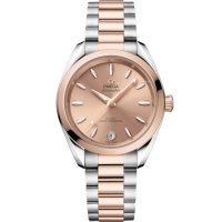 Omega Seamaster Aqua Terra 150M Master Chronometer 34 bracelet en acier inoxydable Sedna Gold Rose 220.20.34.20.10.001