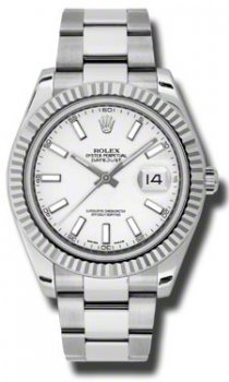 Réplique Rolex Datejust II 41mm Acier Et Or blanc 116334