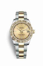 Réplique montre Rolex Datejust 31 Jaune Roles jaune 18 ct 178313 m178313-0017