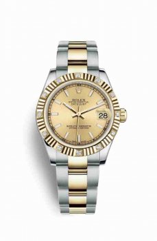 Réplique montre Rolex Datejust 31 Jaune Roles jaune 18 ct 178313 m178313-0017
