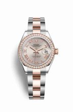 Réplique montre Rolex Datejust 28 Everose Roles 18 ct Everose 279381RBR m279381rbr-0006