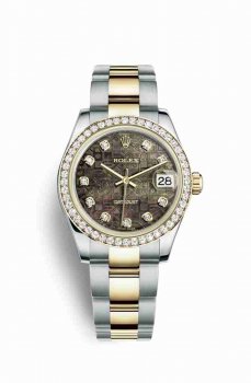 Réplique montre Rolex Datejust 31 Jaune Roles jaune 18 ct 178383 m178383-0056