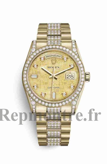 Réplique montre Rolex Day-Date 36 jaune 18 ct en semble de cosses 118388 m118388-0060 - Cliquez sur l'image pour la fermer