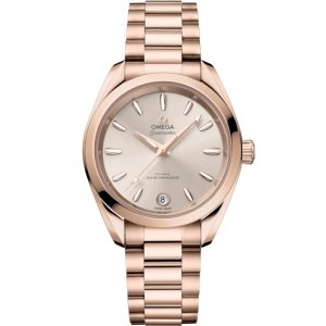 Omega Seamaster Aqua Terra 150M Master Chronometer 34 bracelet en or rose Sedna 220.50.34.20.09.001