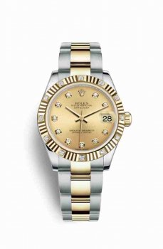 Réplique montre Rolex Datejust 31 Jaune Roles jaune 18 ct 178313 m178313-0041