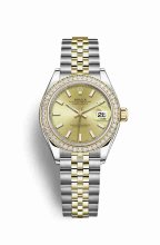 Réplique montre Rolex Datejust 28 Jaune Roles jaune 18 ct 279383RBR m279383rbr-0001