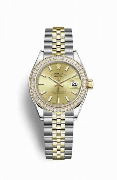 Réplique montre Rolex Datejust 28 Jaune Roles jaune 18 ct 279383RBR m279383rbr-0001