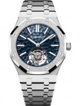 Audemars Piguet Royal Oak Tourbillon Volant Automatique Or Blanc Givre Alveole Bleu 26730BC.GG.1320BC.01