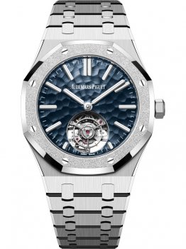 Audemars Piguet Royal Oak Tourbillon Volant Automatique Or Blanc Givre Alveole Bleu 26730BC.GG.1320BC.01