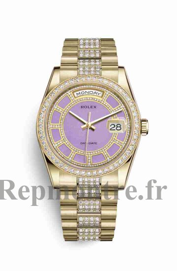 Réplique montre Rolex Day-Date 36 jaune 18 ct 118348 Carrousel m118348-0195 - Cliquez sur l'image pour la fermer