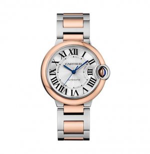 Replique Montre Cartier Ballon Bleu 36mm Acier inoxydable & Or Rose Unisex W2BB0033