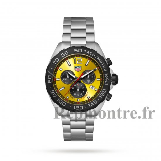 TAG Heuer Formule 1 Quartz Chronographe 200M 43mm Montre Copie Homme Jaune CAZ101AM.BA0842 - Cliquez sur l'image pour la fermer