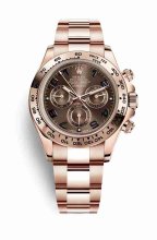 Réplique montre Rolex Cosmograph Daytona 18 ct Everose 116505 chocolat cadran m116505-0004