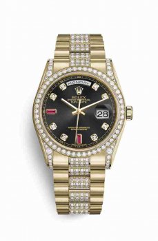 Réplique montre Rolex Day-Date 36 jaune 18 ct en semble de cosses 118388 m118388-0123