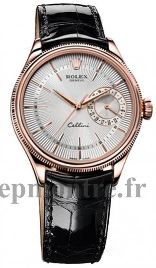 Réplique Rolex Cellini Date EveOr rose Silver Guilloche Dial Montre 50515 - Cliquez sur l'image pour la fermer