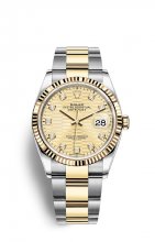 Replique Montre Rolex Datejust 36 OysterAcier and Jaune Or M126233-0046