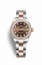 Réplique montre Rolex Datejust 28 Everose Roles 18 ct Everose 279381RBR m279381rbr-0012