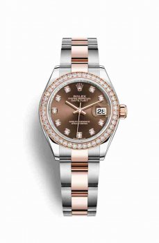 Réplique montre Rolex Datejust 28 Everose Roles 18 ct Everose 279381RBR m279381rbr-0012