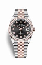 Réplique montre Rolex Datejust 36 Everose Roles 18 ct Everose 126281RBR m126281rbr-0007