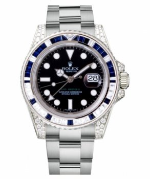 Réplique Rolex GMT Master II Or Blanc Cadran Noir 116759 SA